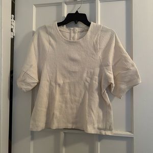 Madewell Ottoman Jacquard Button-Back Top